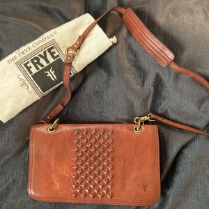 Frye Jesse Stud Crossbody in Whiskey